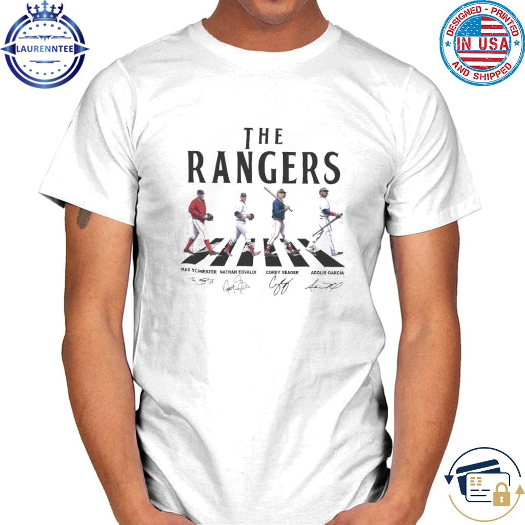 Texas Rangers Shirt Rangers Walking Abbey Road Signatures Shirt