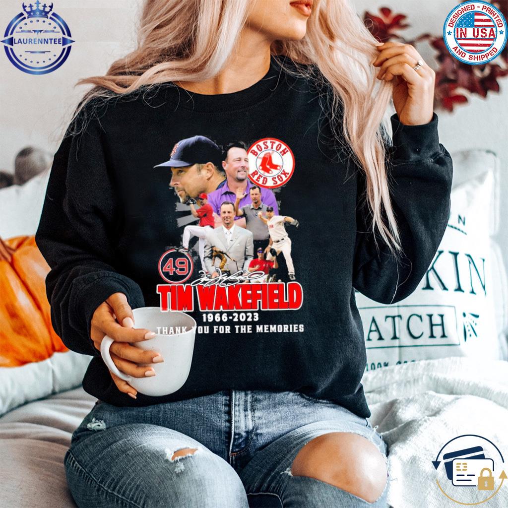 Official boston red sox 1966 – 2023 tim wakefield thank you for the  memories shirt, hoodie, sweatshirt for men and women