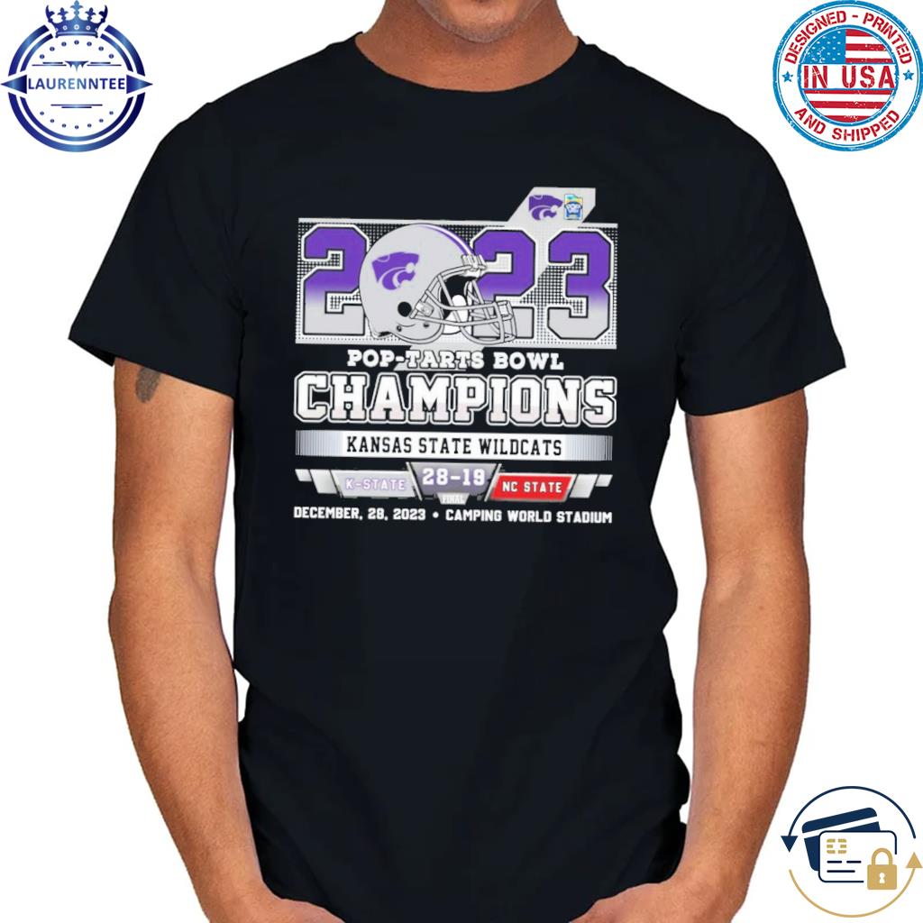 2023 pop-tarts bowl champions Kansas state wilDcats 29 19 nc state wolfpack december 28 2023 at camping world stadium shirt