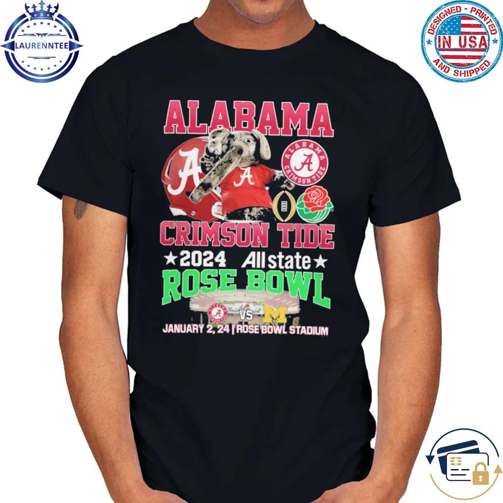 Alabama crimson tide mascot 2023 allstate rose bowl vs michigan wolverines jan 2 shirt