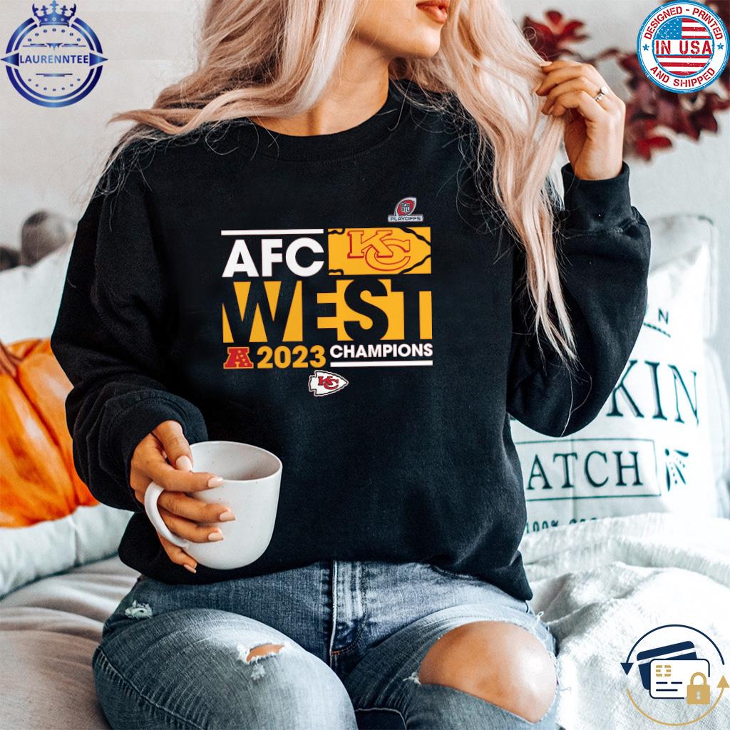 Kansas City Chiefs Division long Branded Conquer hoodie, T-Shirt, 2023 sleeve and Champions Fanatics West AFC top tank sweater