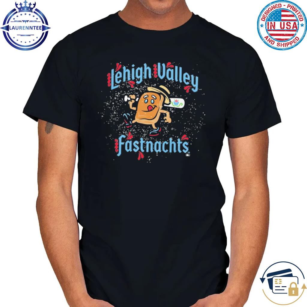 Lehigh valley ironpigs fastnacht day powdered shirt