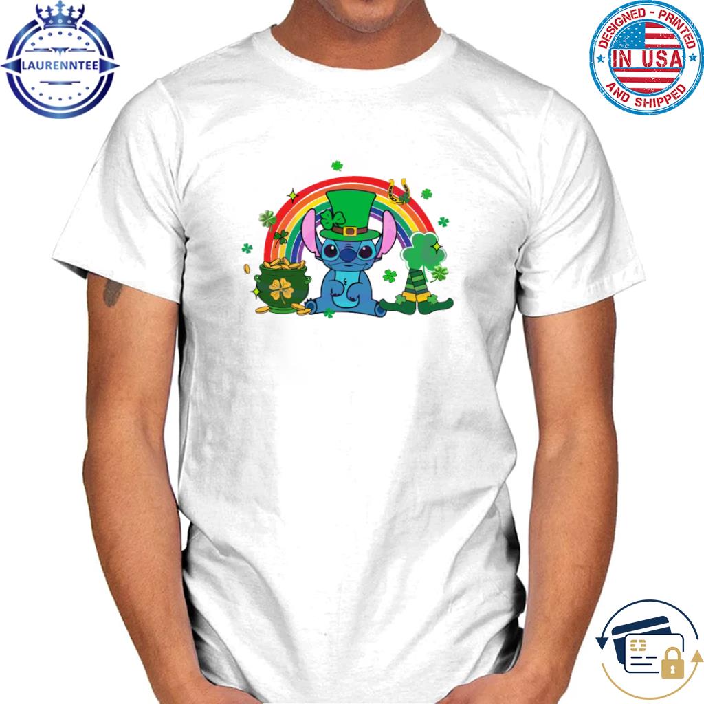 Stitch rainbow st patricks day shirt