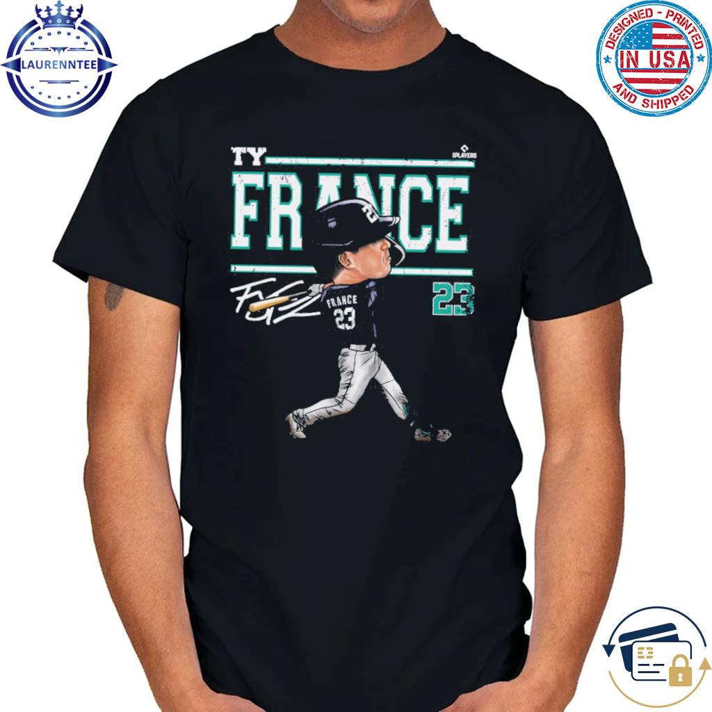 Ty france seattle cartoon signature shirt