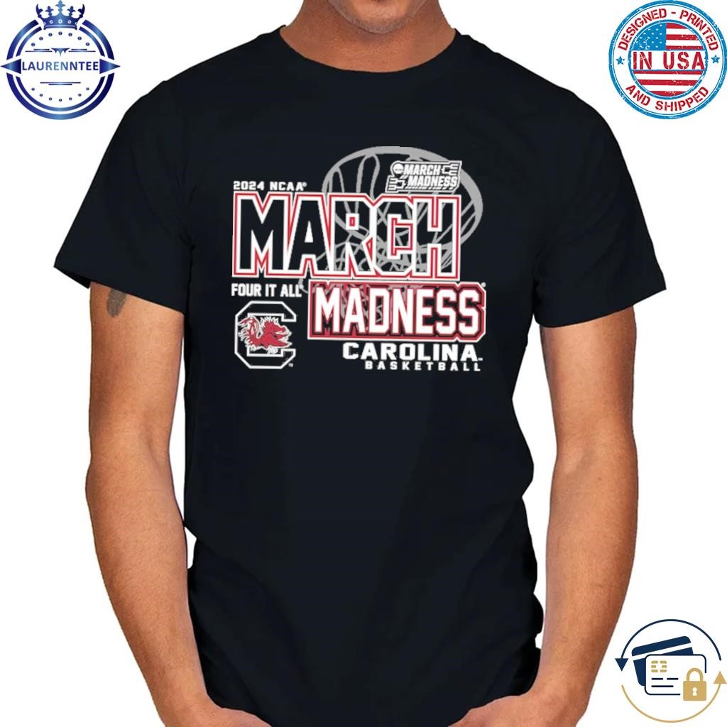 blk south Carolina gamecocks 2024 w's bball march madness four it all participant shirt
