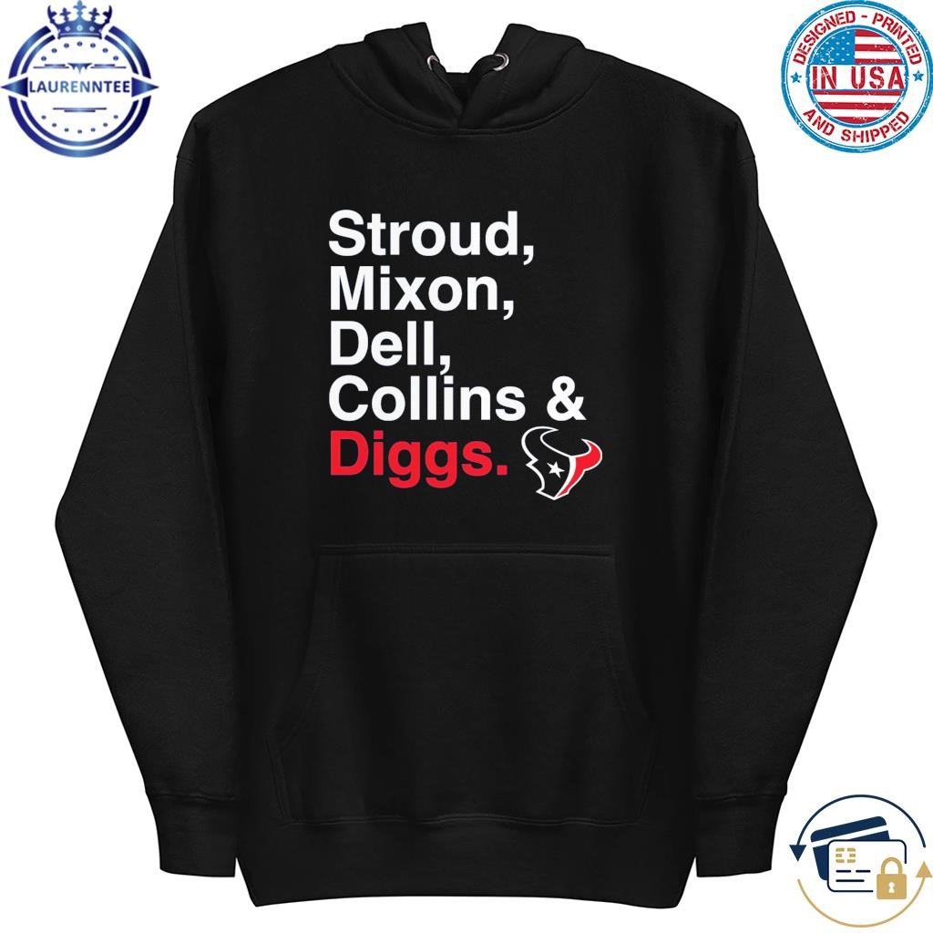 Houston texans fanatics branded stroud mixon dell collins & diggs hoodie