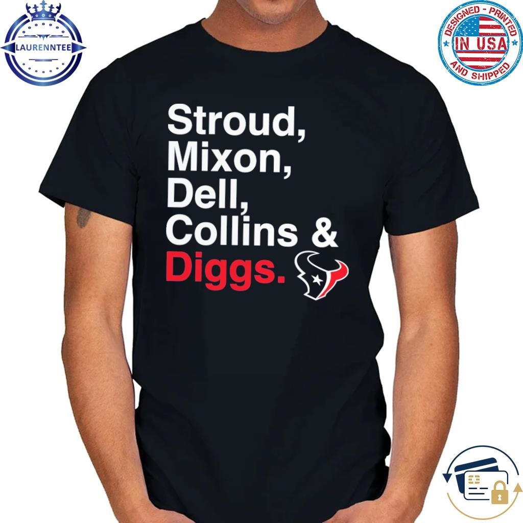 Houston texans fanatics branded stroud mixon dell collins & diggs shirt