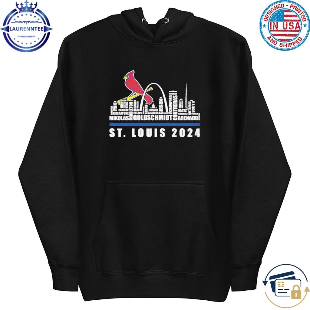 St. Louis Cardinals 2024 Skyline Player Name hoodie