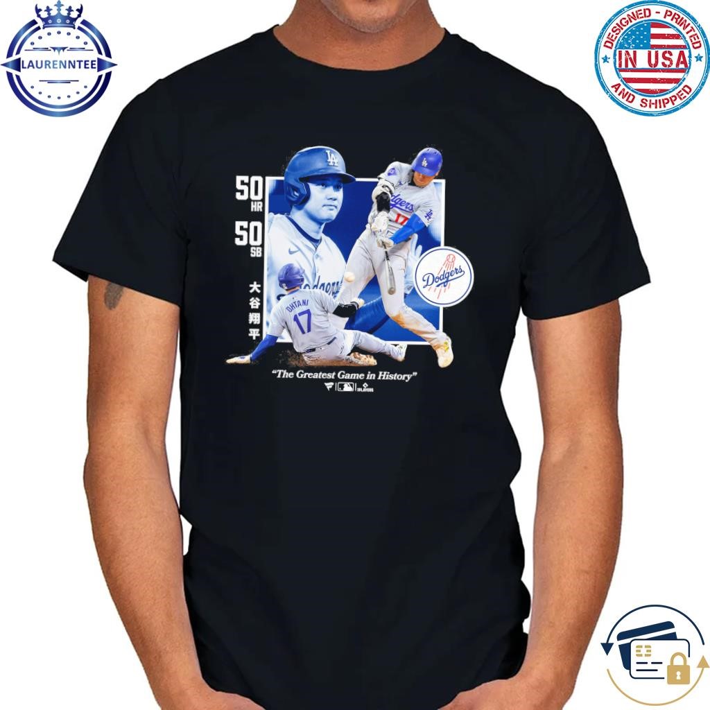 Los Angeles Dodgers Shohei Ohtani Black Greatest Game T-Shirt