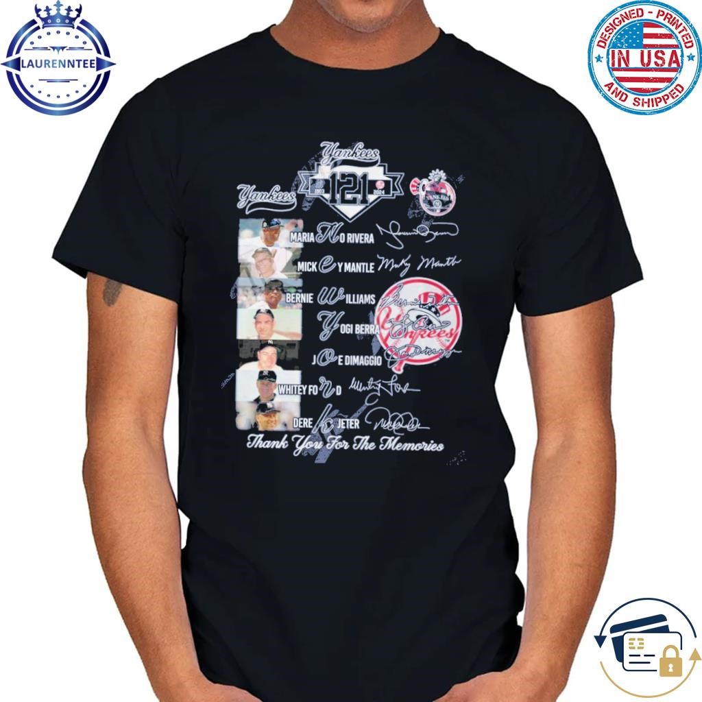 New york yankees 121 years of 1903-2024 thank you for the memories shirt