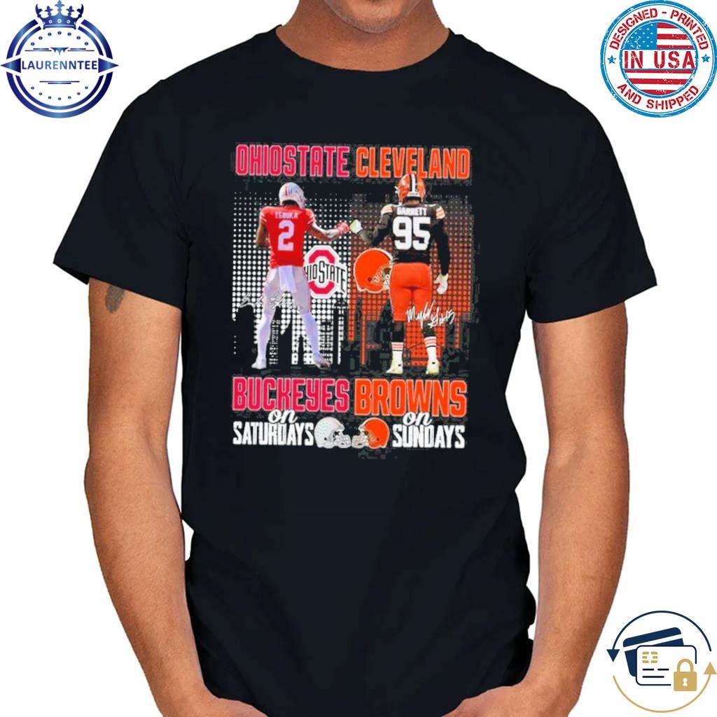 Ohio state buckeyes on saturdays cleveland browns on sundays 2024 shirt