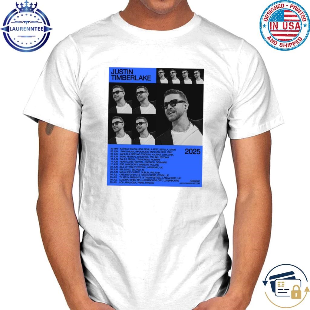 Poster justin timberlake europe tour 2025 shirt