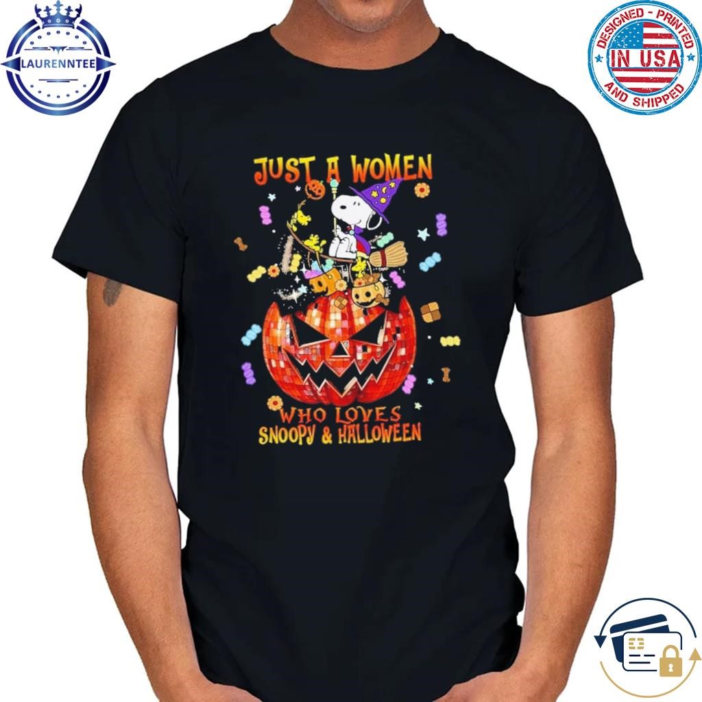 Snoopy Just A Women Who Loves Snoopy And Halloween 2024 T-Shirt