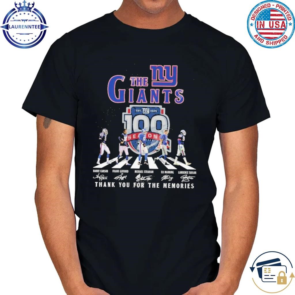 The new york giants 100 seasons thank you for the memories shirt