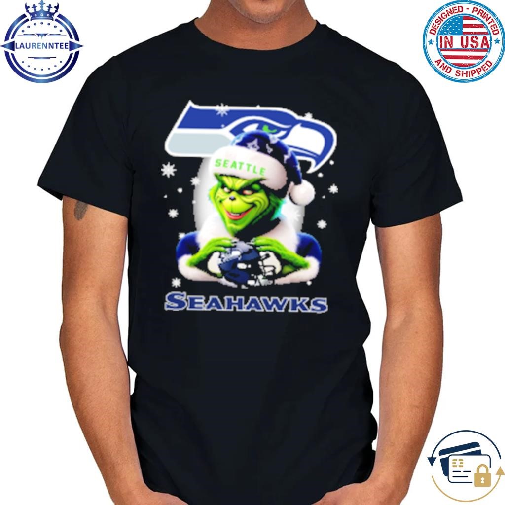 The santa grinch love seattle seahawks merry Christmas sweater