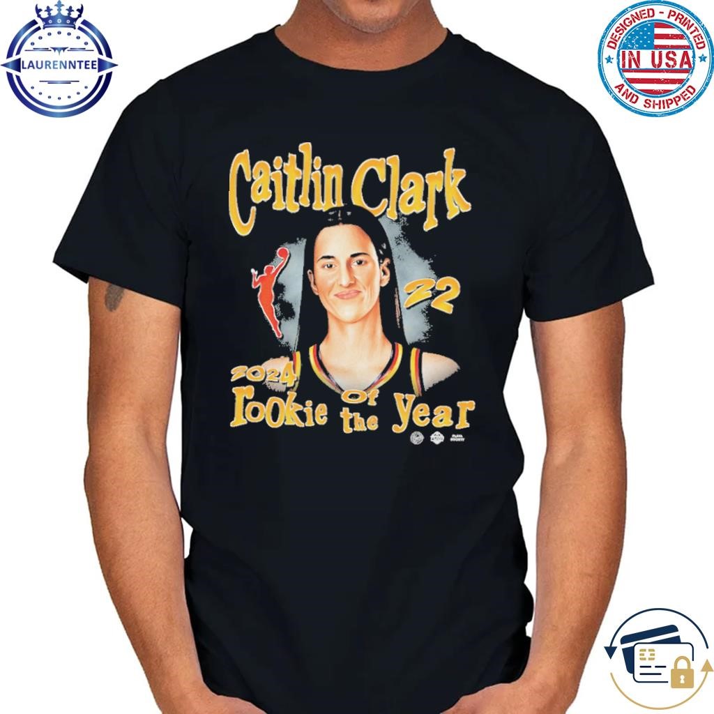 2024 wnba rookie of the year Playa society caitlin clark black indiana fever shirt