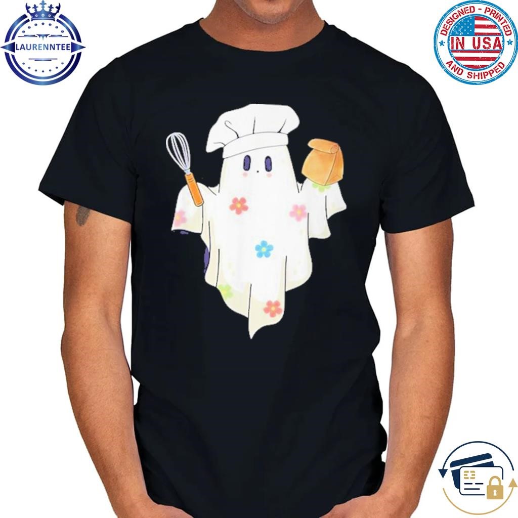 Original Cute little ghost chef lunch lady cafeteria costume shirt