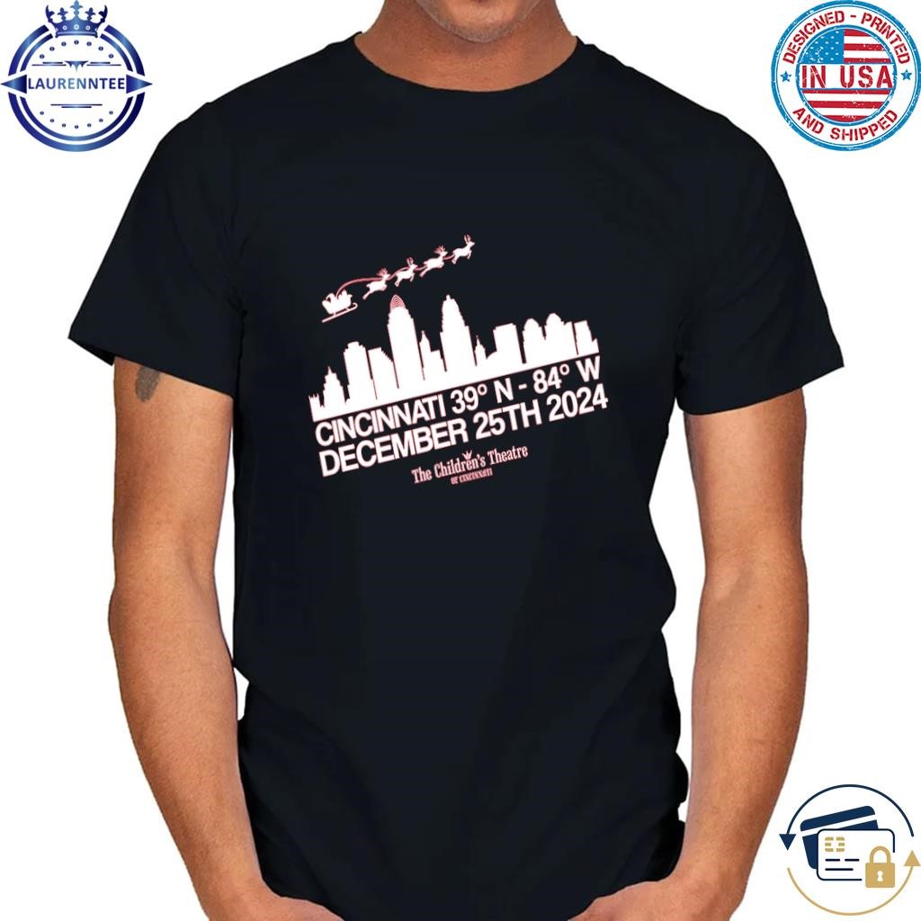 Cincinnati's coordinates for santa - tct santa claus shirt