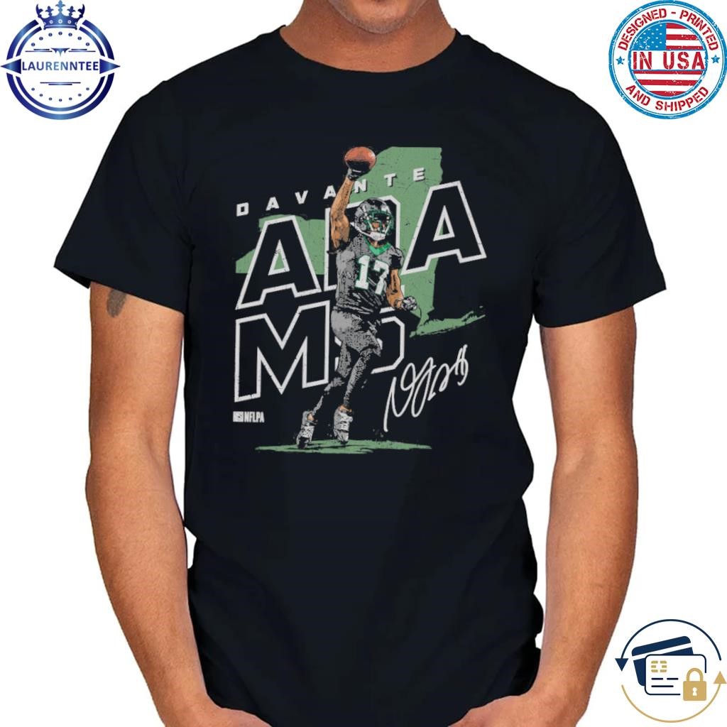 Davante adams new york j player map signature shirt