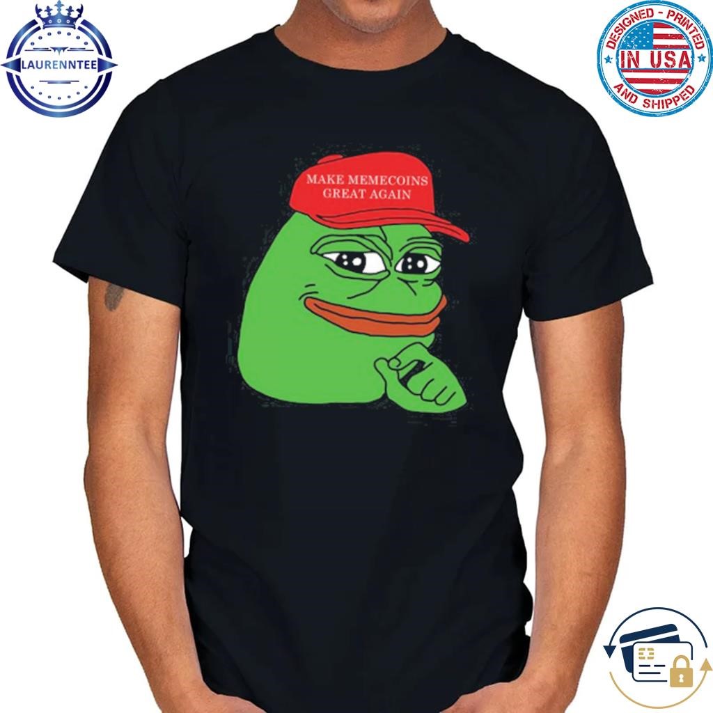 Original Rodney wearing pepe make memecoins great again shirt