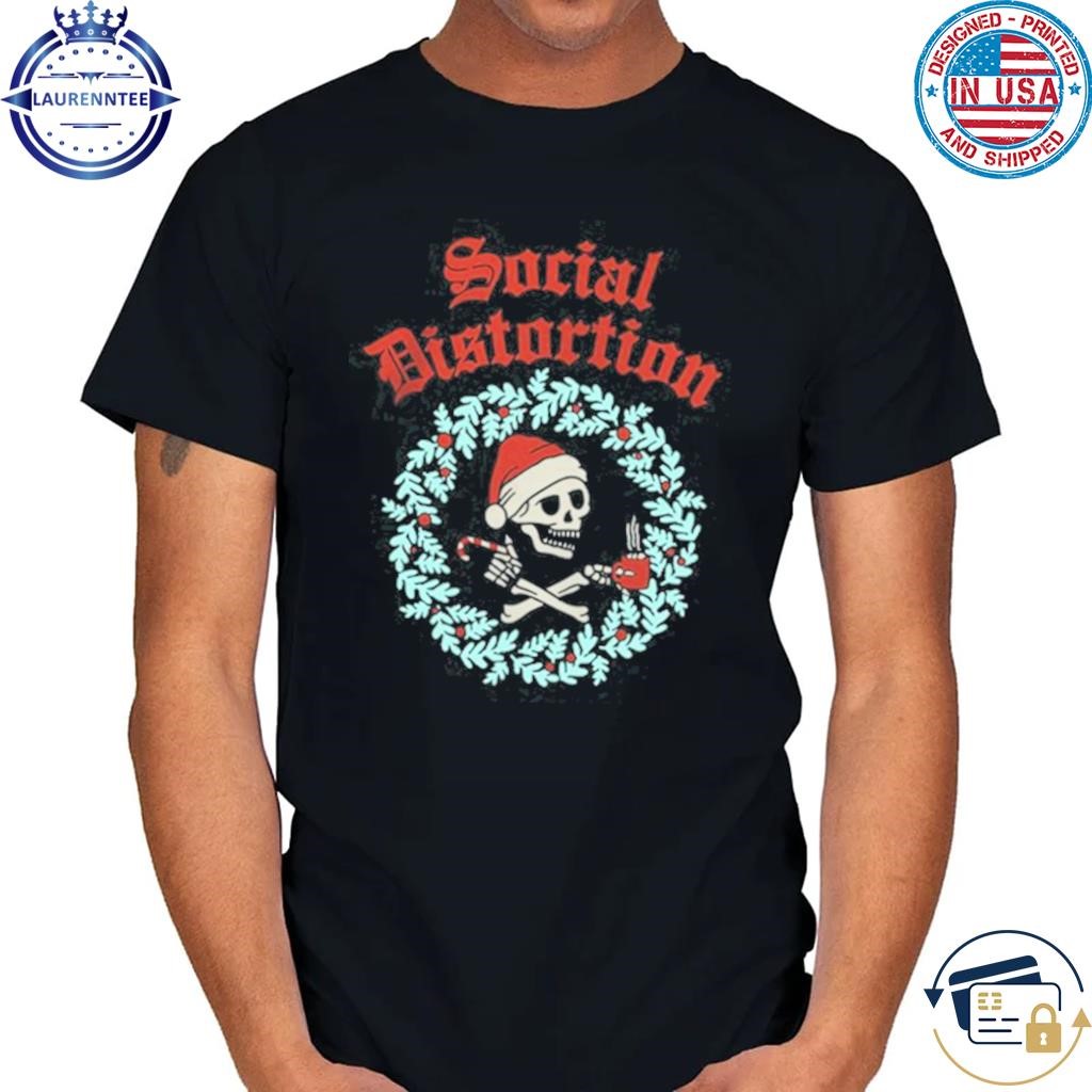 Social distortion shirt skelly wreath