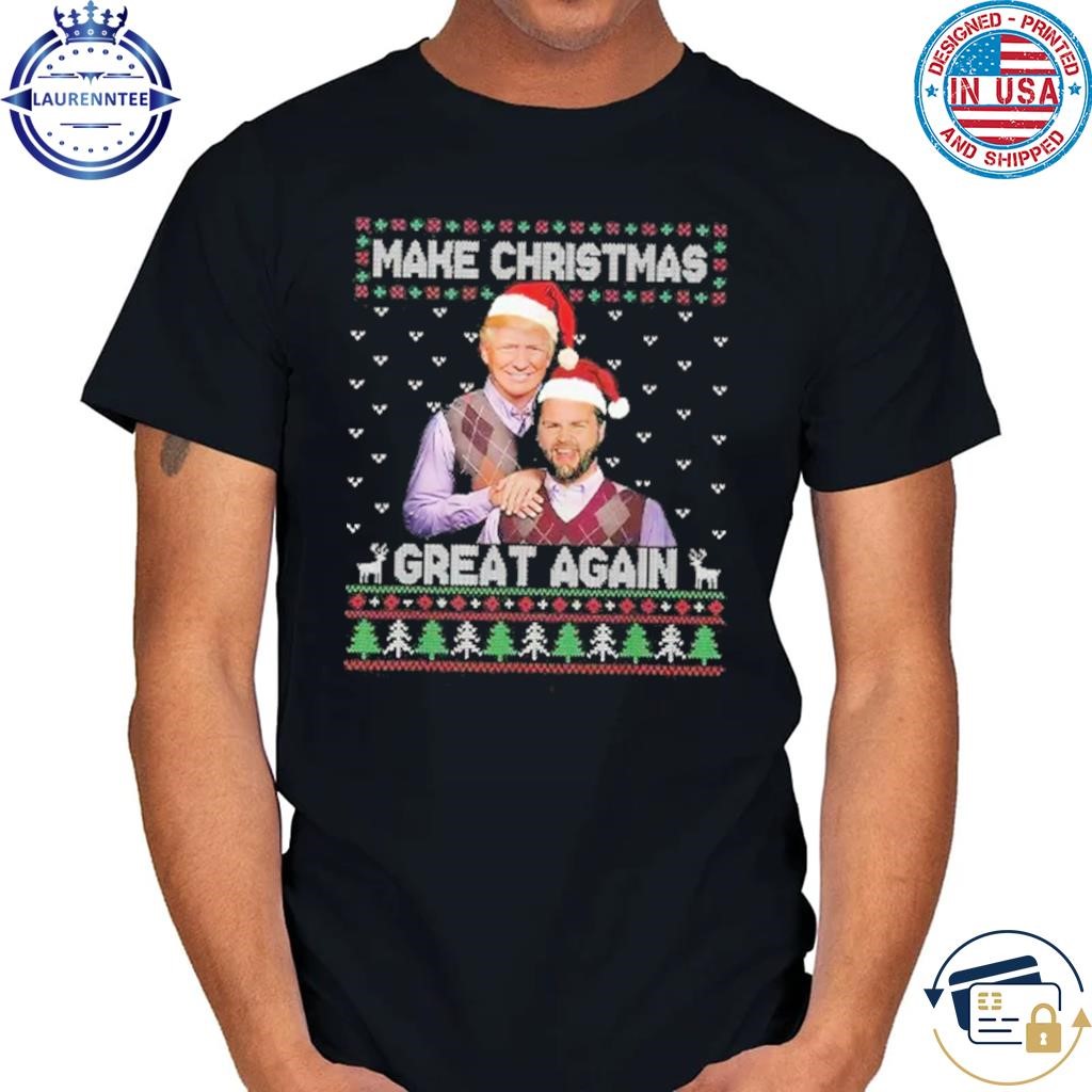 Trump vance step brothers make Christmas great again santa sweater