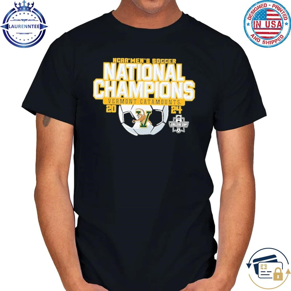 Vermont Catamounts Blue 84 2024 NCAA Men's Soccer National Champions T-Shirt